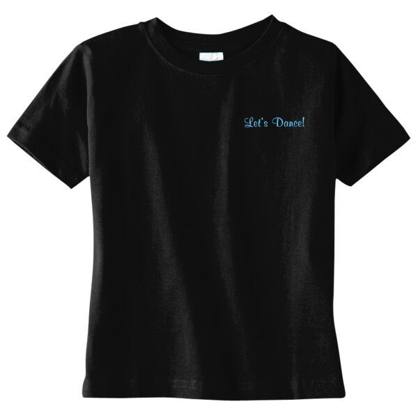 Let's Dance Kids T-shirt - Black with Blue text Thumbnail