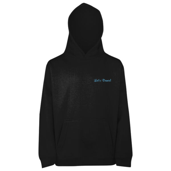 Let's Dance Kids Hoodie - Black with Blue text Thumbnail