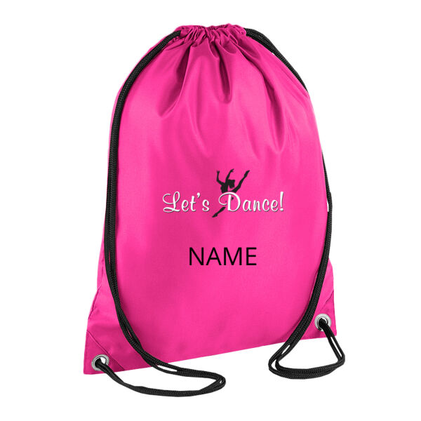 Let's Dance Gymsac Bag - Pink Thumbnail