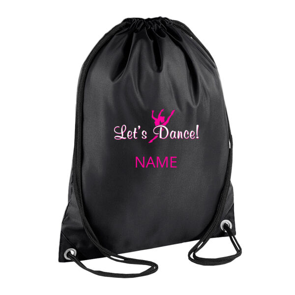 Let's Dance Gymsac Bag - Black Thumbnail