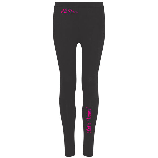 All Stars Let's Dance Kids Leggings - Black Thumbnail