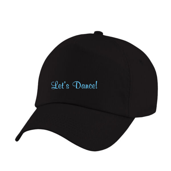 Let's Dance Adult Cap - Black with Blue text Thumbnail