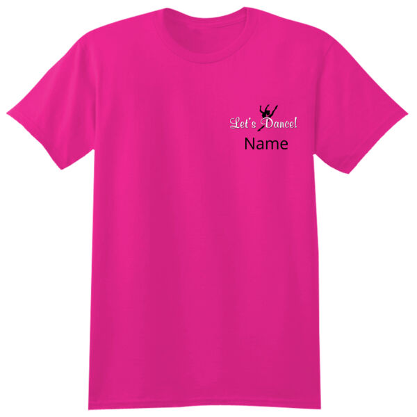 Let's Dance Adults T-shirt - Pink with personalisation Thumbnail